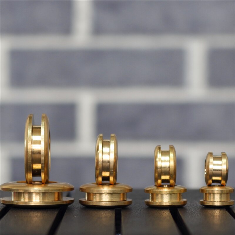 DIY luxe massief messing lederen craft metalen schroef oogje 10 stks/partij