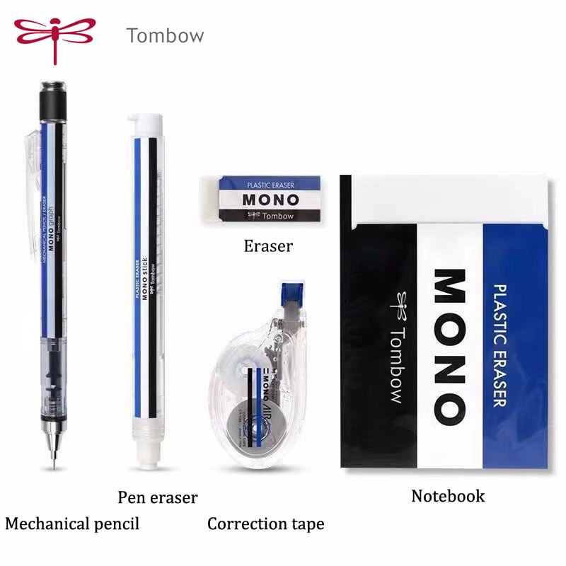 Japan TOMBOW Mechanical Pencil Limited Edition Set Correction Belt Push Rubber Horizontal Line This Student Exam Stationery