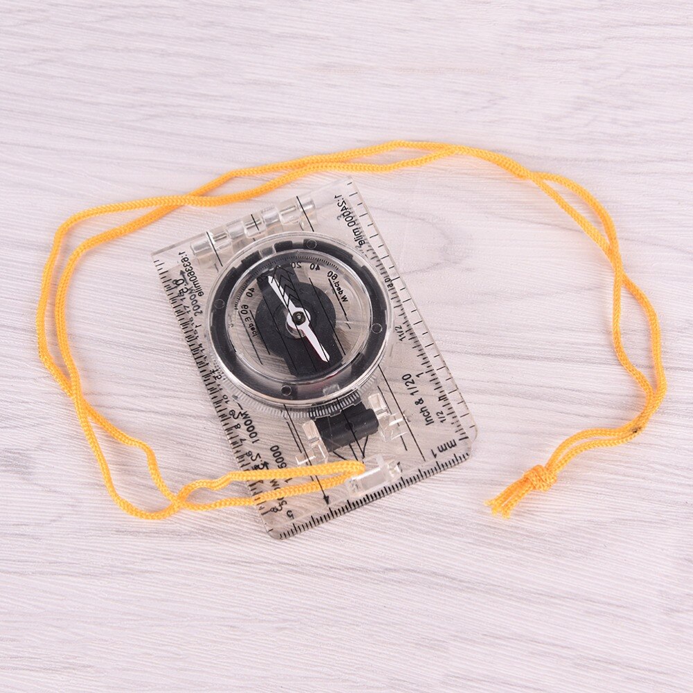 Folding Compass Map Ruler Baseplate Compass Travel Baseplate Ruler Compass Outdoor Hiking Camping