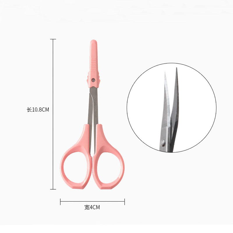 Forbici per sopracciglia Trucco rifinitore per ciglia Naso Rimozione peli del viso Forbici multifunzionali Strumenti per cuticole per unghie in acciaio inossidabile: Viola