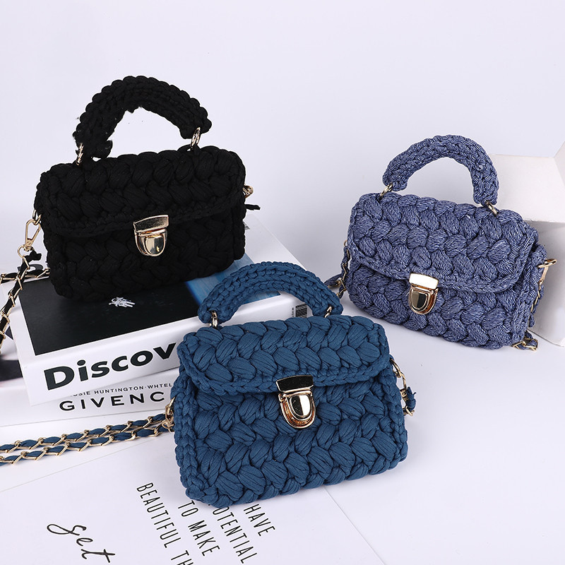 DIY Material Package Handwoven Handmade Crochet Shoulder Messenger Bag Best for Girlfriend