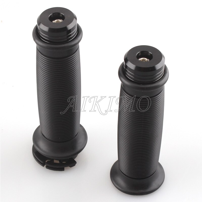 7/8" 22mm Motorcycle black handlebar handle with rod end, suitable for general motorcycle retro custom pair
