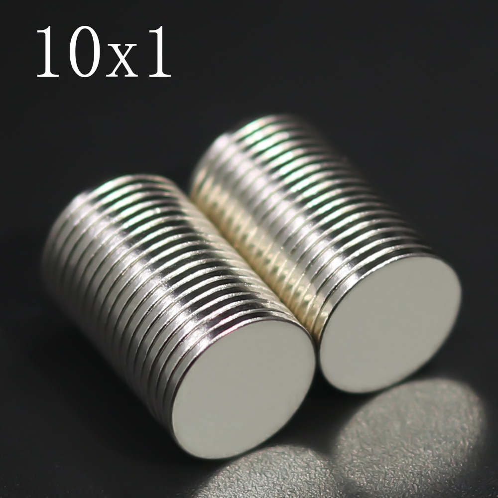 20/50/100/200/500 Pcs 10X1 Neodymium Magneet 10Mm X 1Mm N35 Ndfeb ronde Super Krachtige Sterke Permanente Magnetische Imanes Disc 10x1