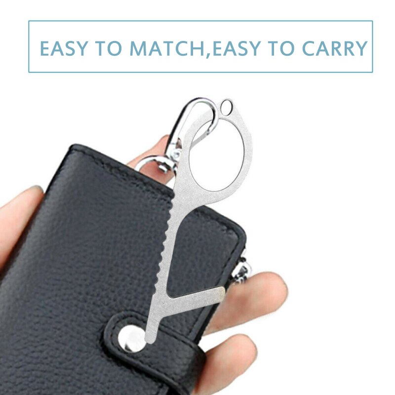 En STOCK ascenseur sans contact hygiène ouvre-porte clé hygiène à la main ouvre-porte clé en alliage de cuivre crochets de Protection de sécurité