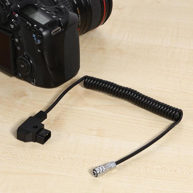 4K to D-tap Power Cable for BMPCC Blackmagic Pocket Cinema Camera Battery 12-17V Coiled Spiral Power Cable Dtap to Weip for BMPC