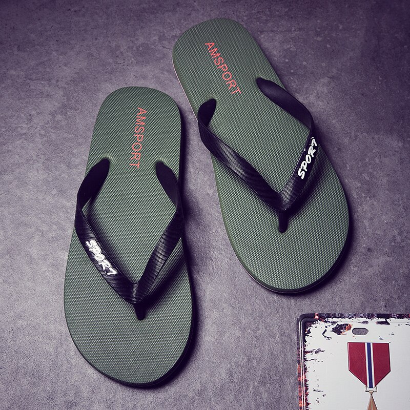 Jiemiao strandsandalen, flache sohle, wasserdichte, rutschfeste sandalen, kippen-Flops für herren
