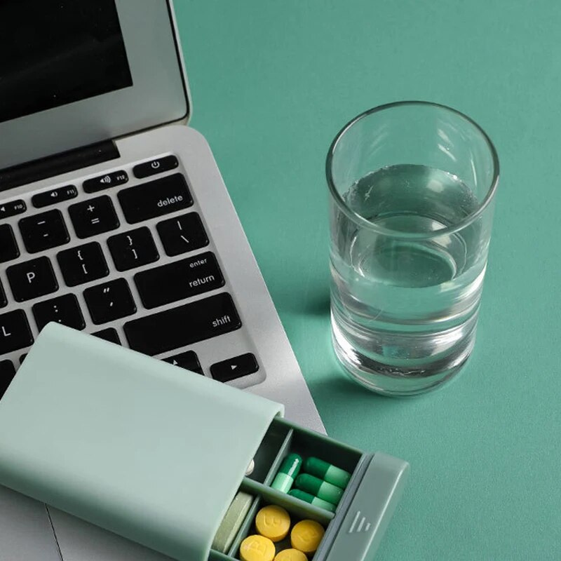 Boîte à médicaments rectangulaire à 6 grilles, 1 pièce, boîte à pilules, conteneur de vitamines, étui à pilules de voyage, Capsules de rangement, comprimés d'huiles de poisson en plastique Bo