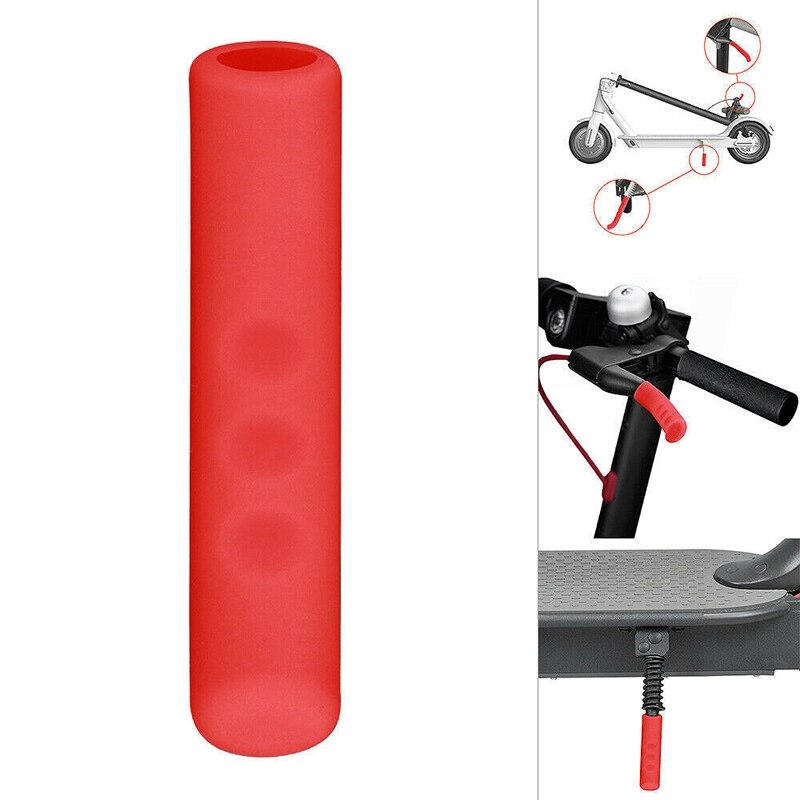 Gummi sykkel bremsehylse håndtak beskyttelsesdeksel til 2 xiaomi  m365 ( rød)