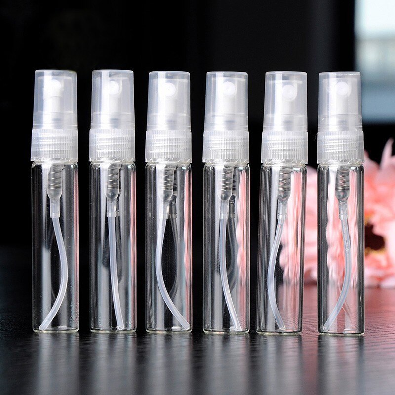 5 stk glas 5ml genopfyldelig bærbar prøve parfume flasker rejse spray forstøver tom parfume flaske mini prøve beholder