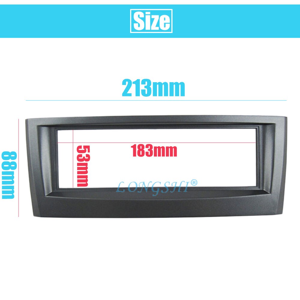 Grå en 1 din bilradio fascia til 2005 2006 2007 fiat punto linea stereo installer dash kit dvd frame cd trim 1 din