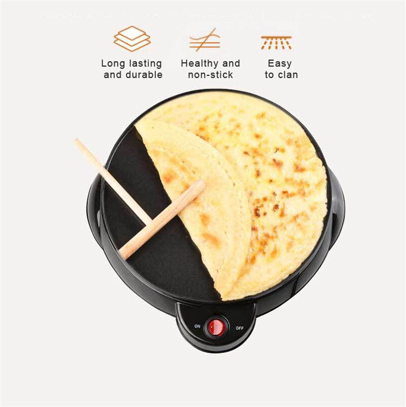 220V Electric Crepe Cooker Pizza Pancake Maker Machine Non-Stick Griddle Baking Pan Cake Machine Kitchen Cooking Tools Crepe