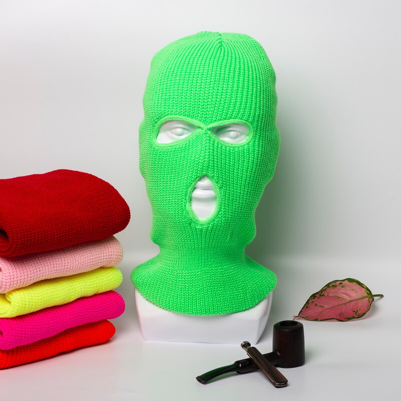 Sturmhaube Maske Hütte Winter Abdeckung Neon- Maske Grün Halloween Kappen Für Party Motorrad Fahrrad Ski Radfahren Sturmhaube Rosa Masken