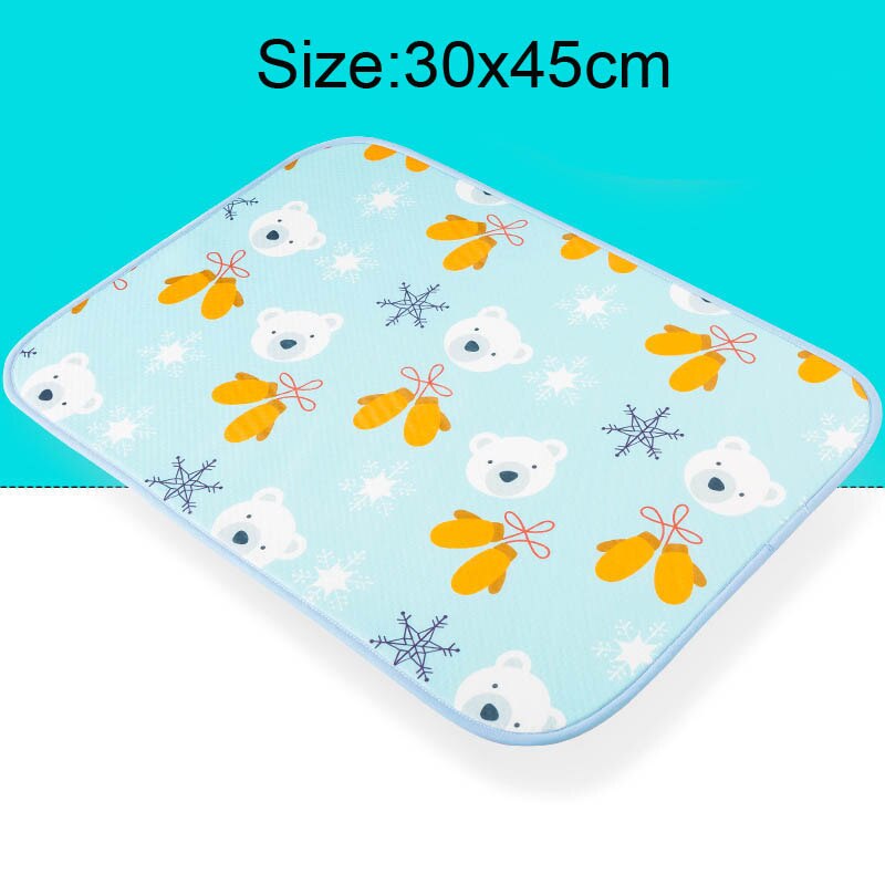 Baby Diaper Changing Pads Stroller Mat Reusable Baby Pram Mattress Newborn Waterproof Sheet: C(30x45cm)