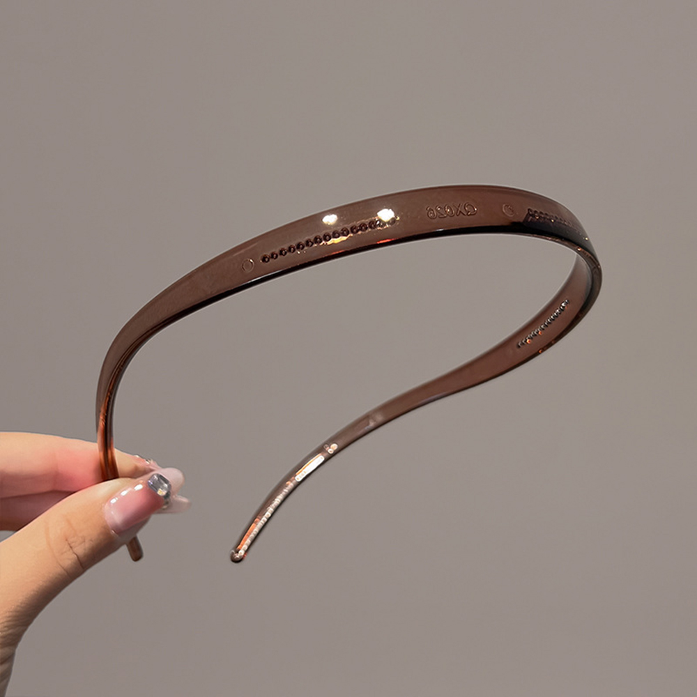 Nueva gafas de sol forma de marco diademas acrílicas para mujeres diadema dentada aro de pelo antideslizante accesorios para el cabello de: Café
