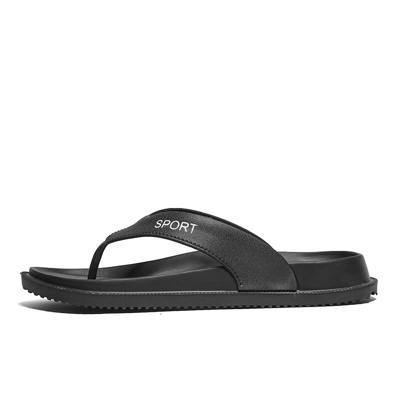 Celai herr flip flops herr tofflor herr tångsko sommar strand casual sandaler zapatillas hombre papcie a -068: Helt svart / 8