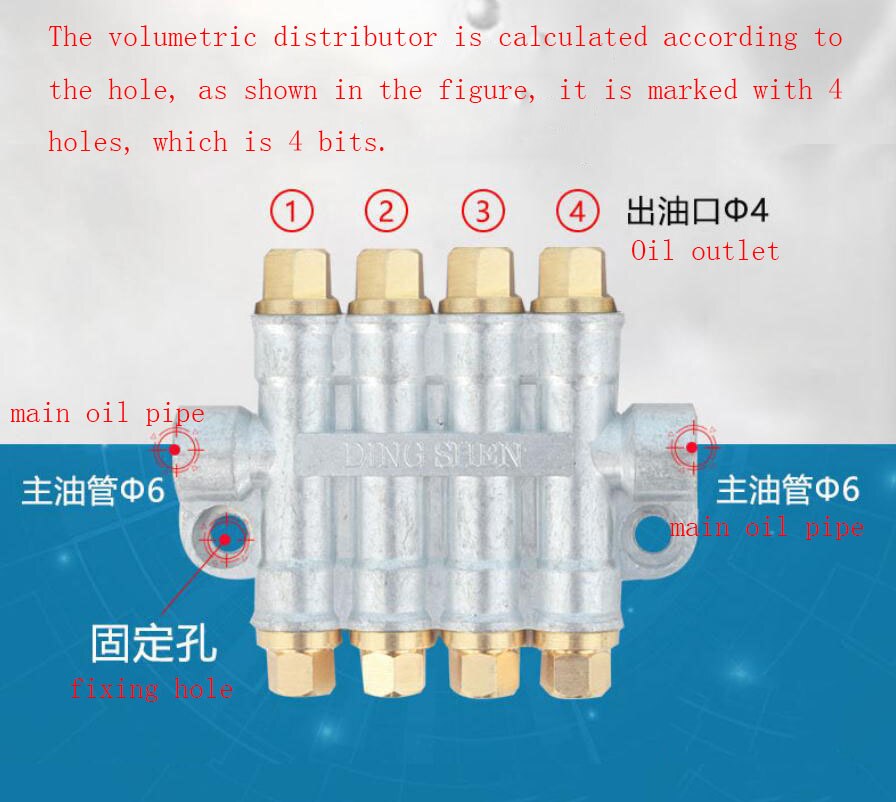 1PC Volumetric Oil Distributor 2-6 Way Lube Oil Piston Distributor Value Manifold Block For Lube Pump CNC Machine Tool Lathe