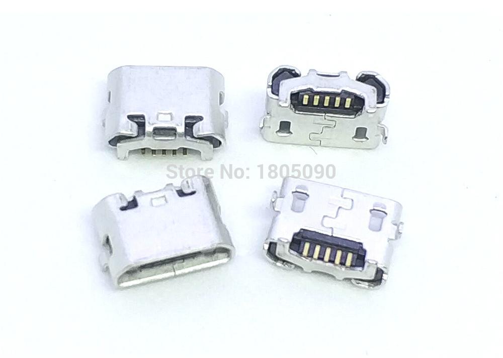 10 stks micro USB 5pin jack Reverse Ox hoorn Poort Opladen Plug socket connector mini usb Voor Huawei 4X Y6 4A P8 C8817 max Lite Pro
