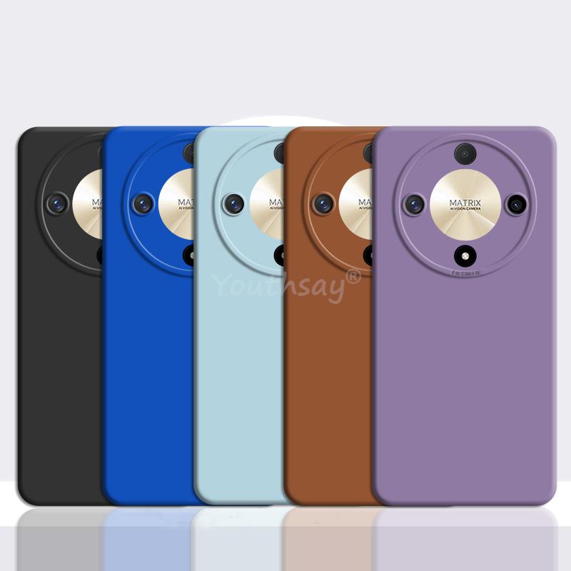 Hoesje voor honor  x9b met camerabescherming, vloeibare siliconen hoes, anti-telefoonhoesje voor honor  x9b  x9b