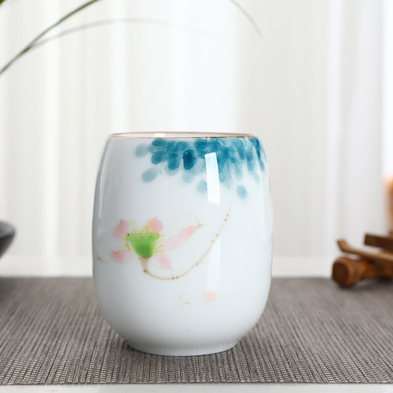 CHANSHOVA tasse à thé en céramique H271 | Motifs multiples traditionnels de Style chinois, tasse à thé en porcelaine blanche de 190ml: 8