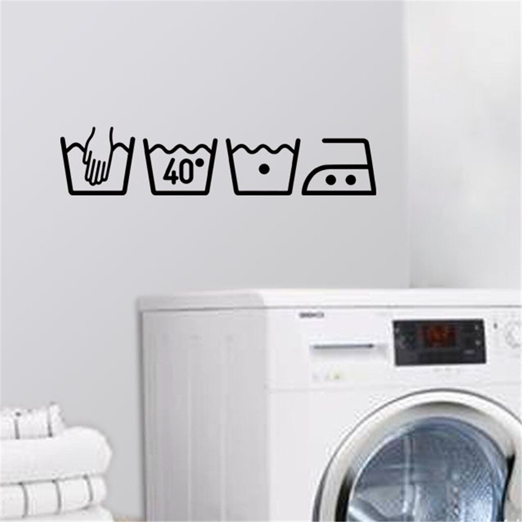 KAKUDER Washing Machine Removable Art Vinyl Mural Home Room Decor Wall Stickers On the Wall For Laundry Rooms