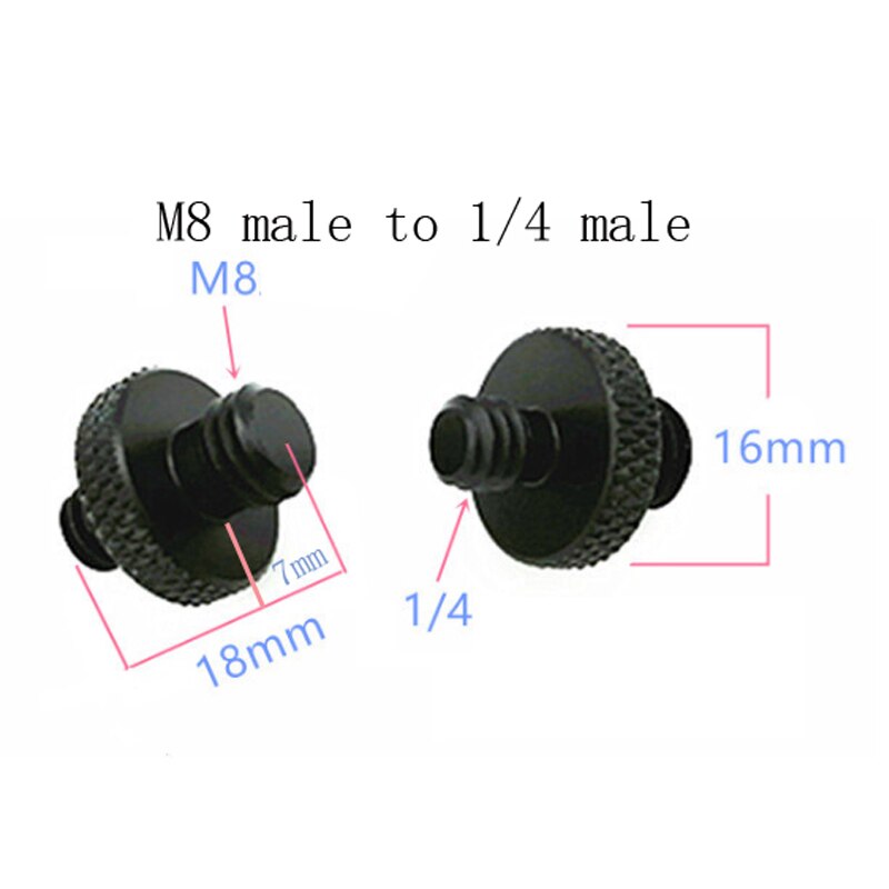 M4 M5 M6 M8 M10 Om 1/4 Of 3/8 Male Naar Mannelijke Schroef Mount Adapter Voor Camera Statief Camera Fotografie accessoires: M8 Gong to 14 Gong