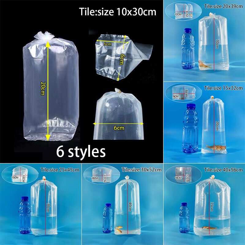 50 Uds. Bolsas de respiración para acuario bolsas de respiración transporte LongLife peces camarones bolsas de plástico a prueba de fugas para peces vivos duraderos