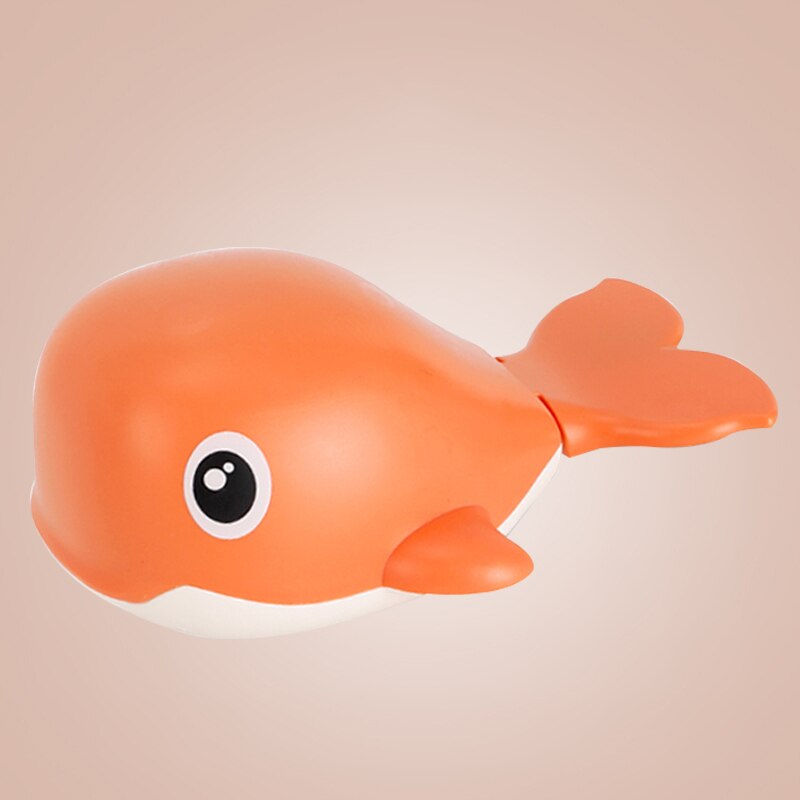 Walvis Kinderen Water Baby Bad Wind-Up Clockwork Walvis Zwemmen Baby Badkamer Spelen Met Water Spray Douche: Orange