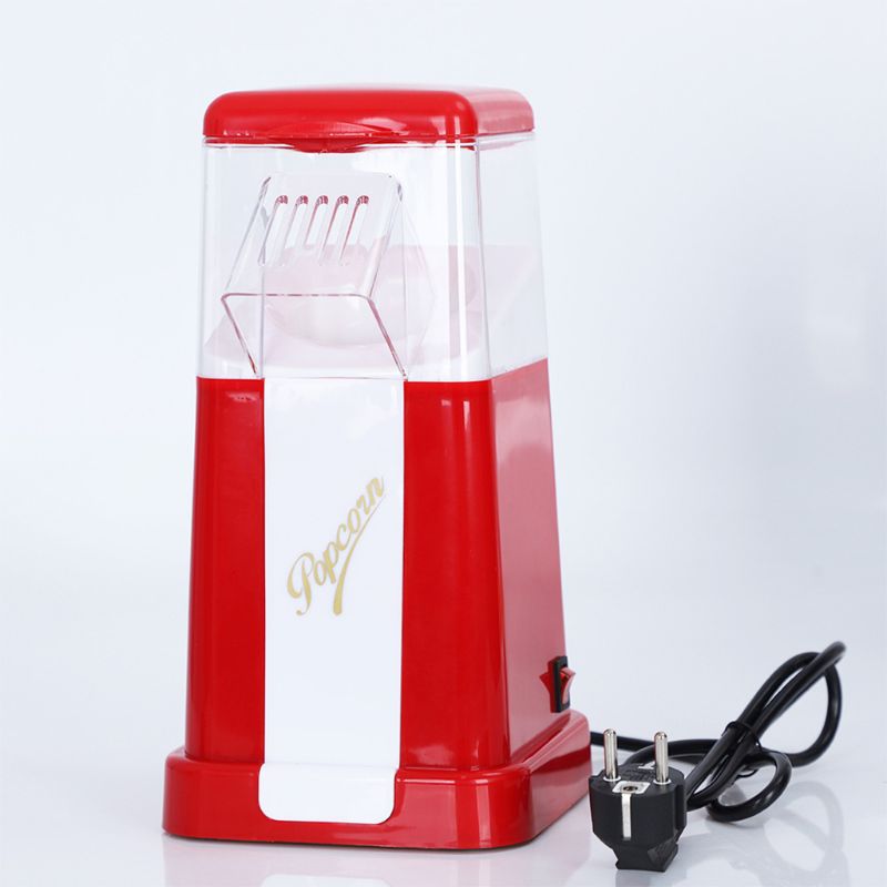 Automatisk popcorn maker maskine us / eu-stik til hjemmet kraftfuld fedtfri hurtig forberedelse husholdnings køkkenudstyr