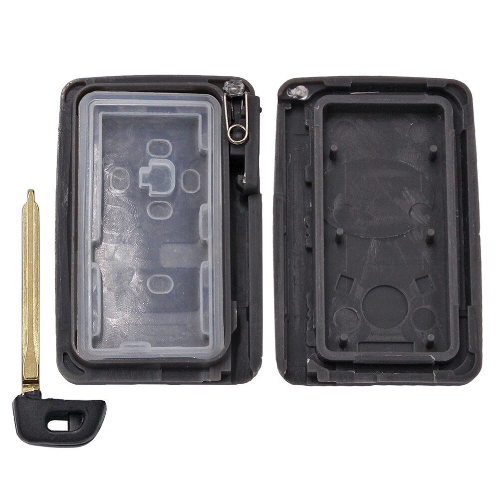 Funda inteligente para llave de coche, carcasa de 2/3/4/5 botones para Toyota Reiz, Avalon, Previa, Alphard, Prius, Color plata/negro