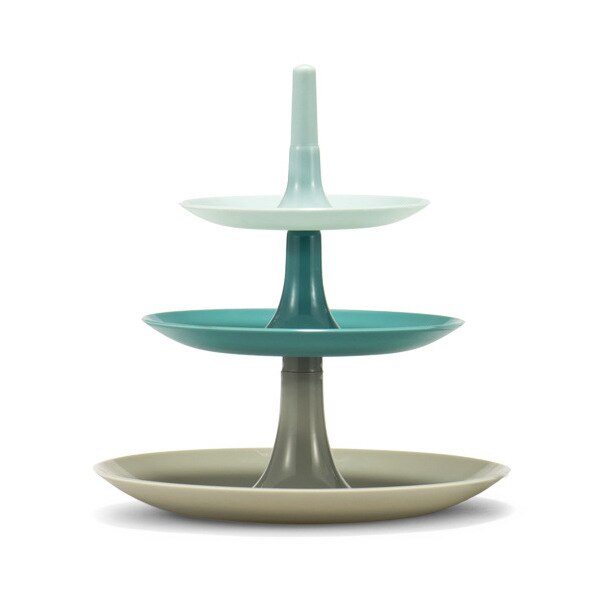 Party Tray Detachable 3-layer Fruit Pastry Snack Tray Stand for Wedding Birthday Festival Home Party Plastic HVR88: large