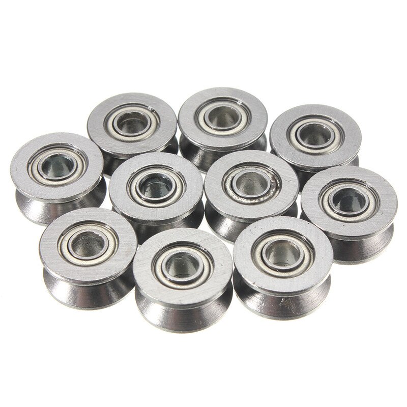 10pcs/sets 624VV Ball Bearings V Groove Pulley Bearing Used In Rail Track Linear Motion System Ball Bearing Hardware