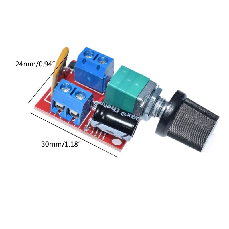 Mini 5A PWM 90W DC Motor Speed Controller Modul Speed Control Switch LED Dimmer Neue