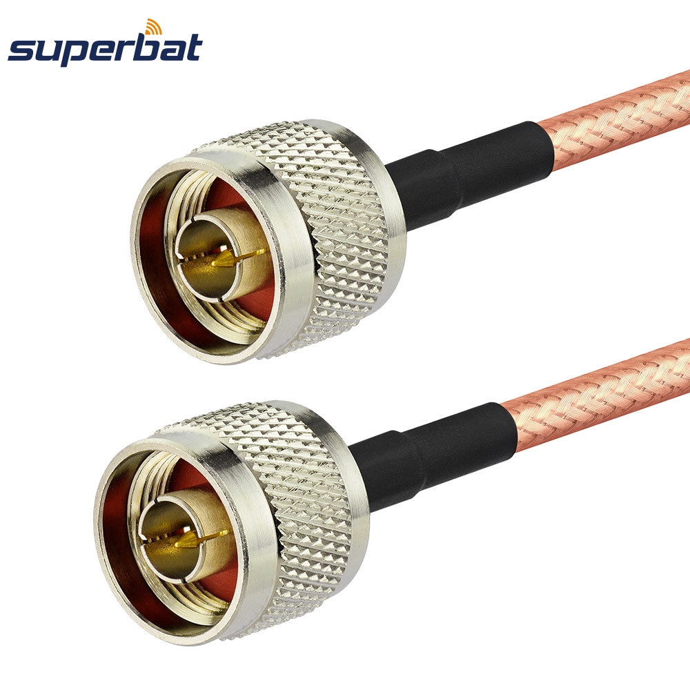 Superbat-conector de enchufe tipo N macho a N, adaptador WiFi recto, Cable Coaxial RF Pigtail RG400 30cm para Bluetooth inalámbrico