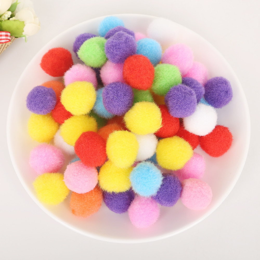 100-500 Teile/los Gemischt Weiche Runde Förmigen Pompom Bälle Flauschigen Pom Pom Für freundlicher DIY Bekleidungs Handwerk 10mm/15mm/20mm/25mm/30mm