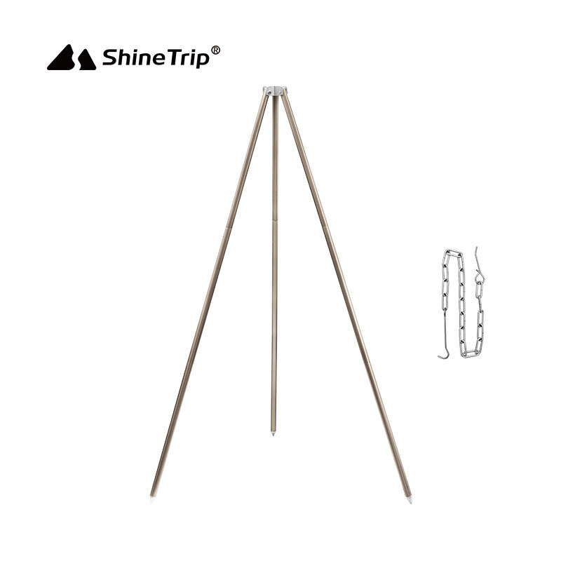 Camping Picnic Cooking Tripod Fire Hanging Pot Outdoor Campfire Cooking Utensils Picnic Cooking Utensils Barbecue Camping Tools