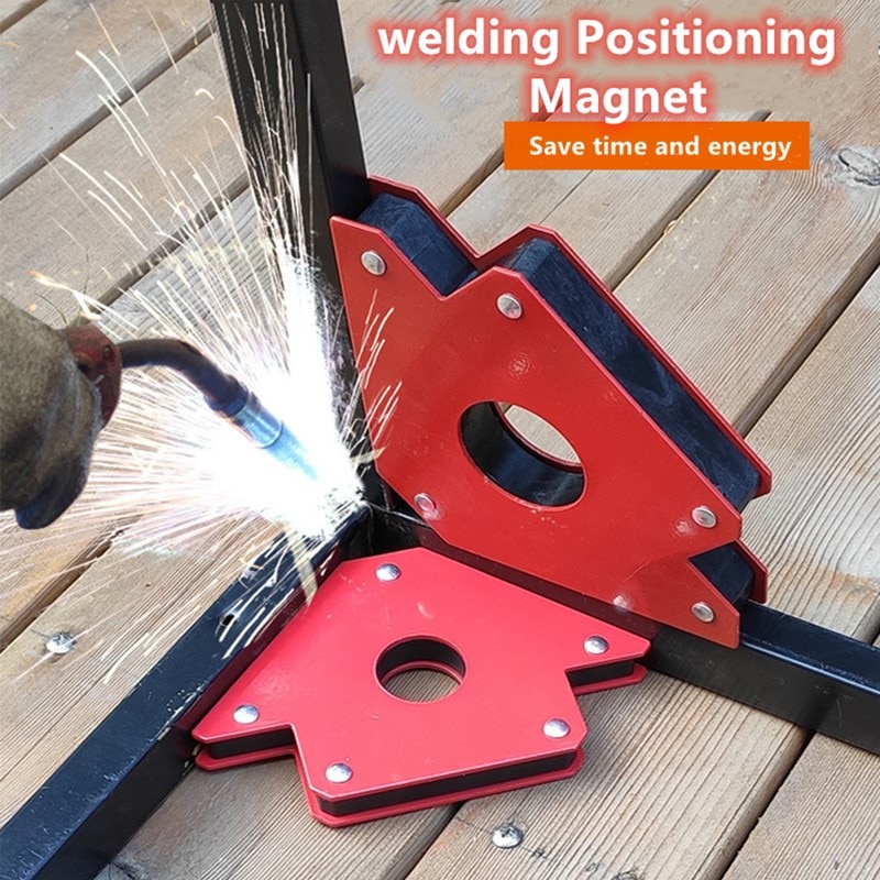 Triangle / Polygon Multi-angle Magnet Welding Holder Arrow Magnetic Clamp for Welding Magnet Rivet Process Tools 25/50/75LBS
