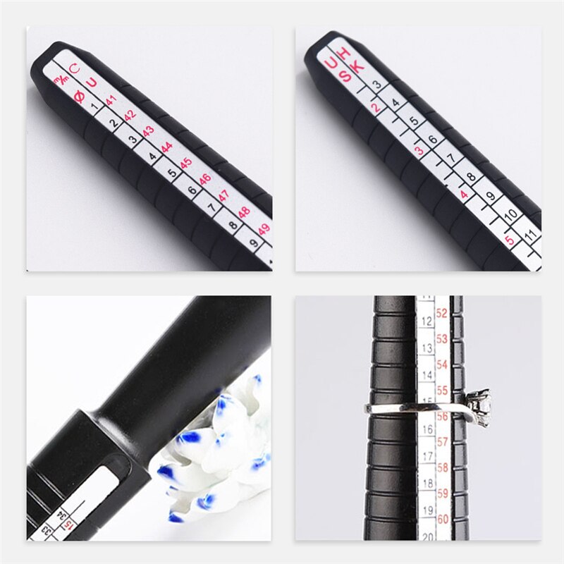 1 pierścionek zestawowy rozmiar biżuteria zestawy narzędzi pomiarowych plastikowy trzpień Stick Finger profesjonalne narzędzie kolorowe wygodne Charms , 5cm Dia.