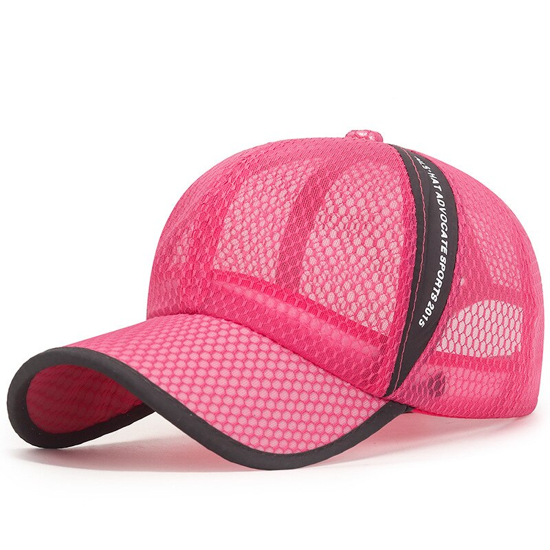 2022 neue männer Mesh Baseball Cap Atmungsaktiv Sommer Caps Papa Hut Outdoor Angeln Hüte Knochen Gorras Hysterese Trucker Cap: rose red