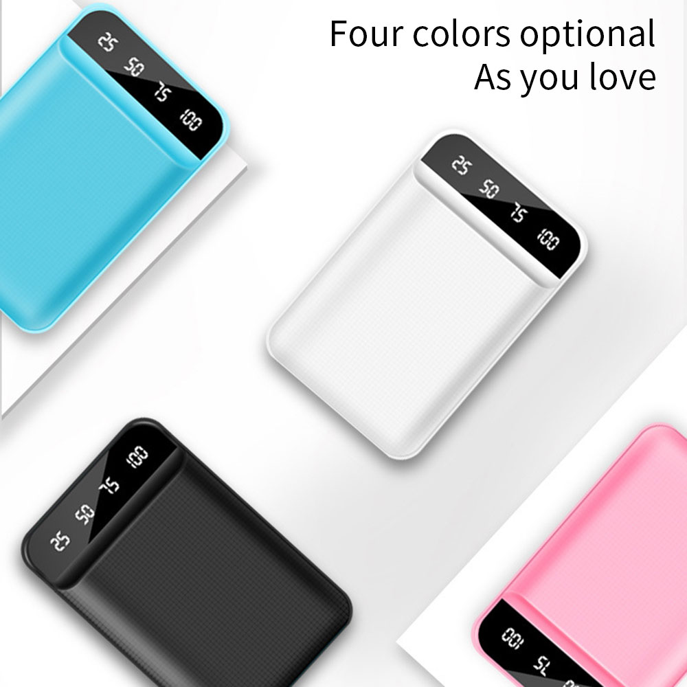 FLOVEME Cute Power Bank Double Portable 10000mAh Battery Powerbank Travel Digital Display Poverbank for iPhone XR Xiaomi Huawei