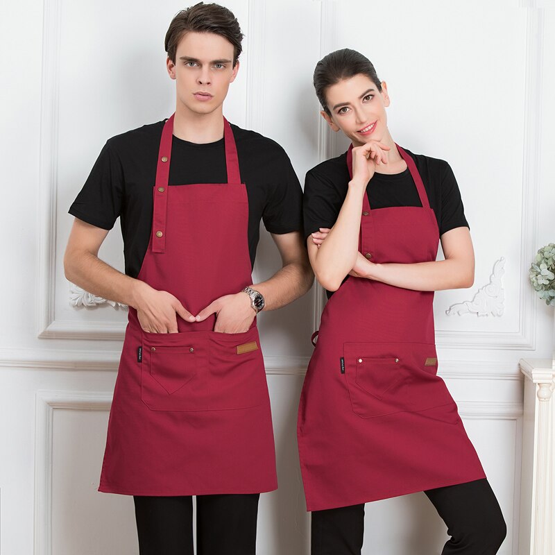 Webbing förkläde restaurang kock cozinha arbetskläder män kvinnor matsal hem kök matlagning uniform servitris servitris hängande hals