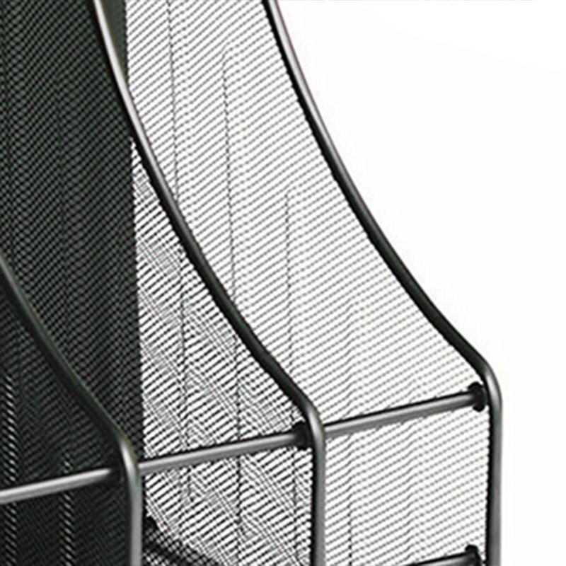 Magazine File Rack, 4-Section Metal Durable and Strong File Desk Storage Rack, Suitable for Office, Home, Net Box