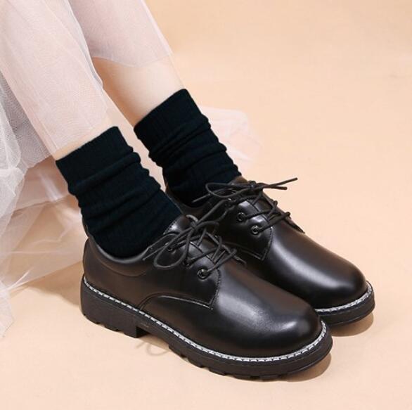 mujeres pisos británico estilo Oxford Zapatos mujeres encaje casual Up Pu pisos Zapatos Mujer señoras Zapatos
