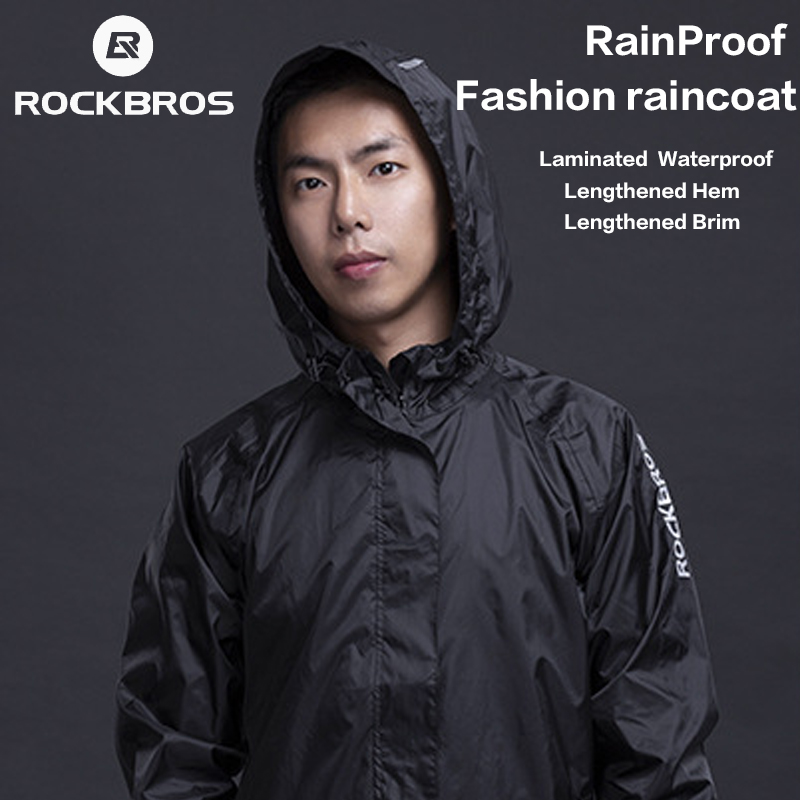 ROCKBROS Cycling Waterproof Jacket Men Breathable Reflective Hooded Raincoat Waterproof Outdoor Sport Windbreaker European Size