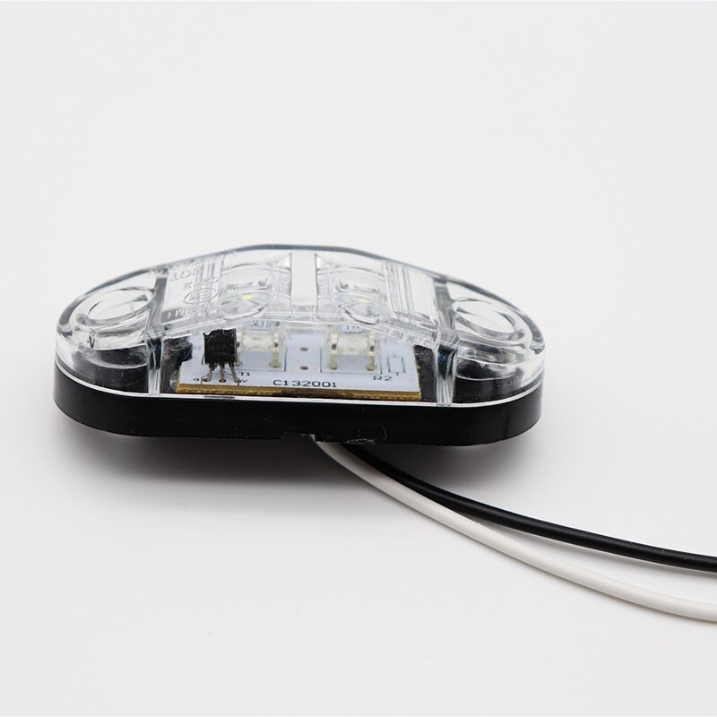 Luces LED de posición lateral de 12V/24V, luces externas de advertencia para coche, remolque, camión, lámparas de color blanco, 2 uds.