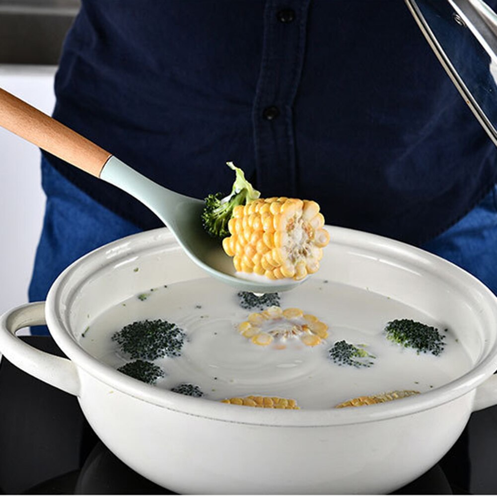 Silicone Kitchen Utensil Set Non-stick Silicone Cooking Tools Kitchenware Storage Holder H88F