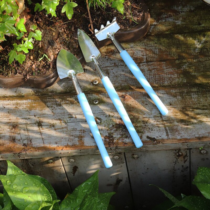 Garden Combination Tools Stainless Steel Gardening Tool Portable Balcony Home-grown Mini Digging Suits Shovel Rake 3PCS /Set
