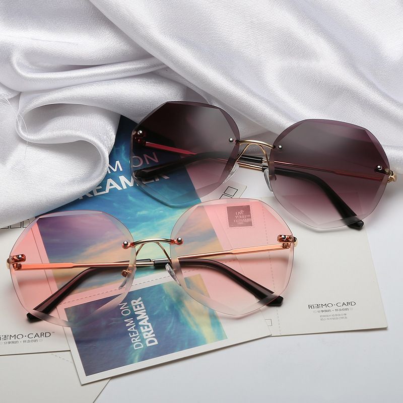 Nyeste seje polygonformede sekskant kvinders havplade uv-beskyttelsesbriller solbriller  uv400 driverbriller