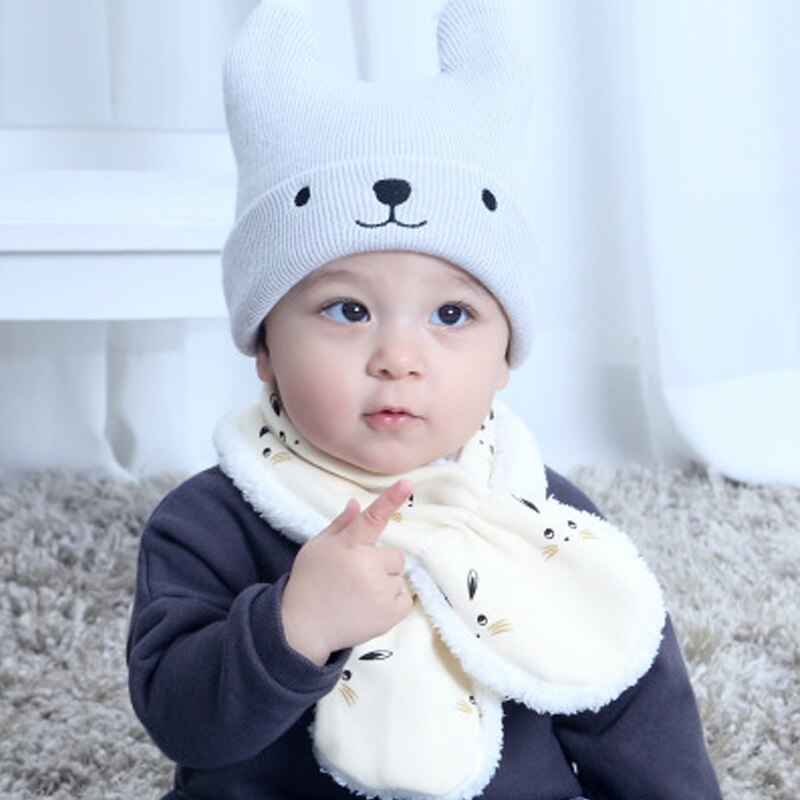 Kid Hart Vorm Patroon Baby Sjaal Overalls Kinderen Winter Baby Kleding Warm Houden Sjaal Hals Met Fluwelen Verdikking Warmer