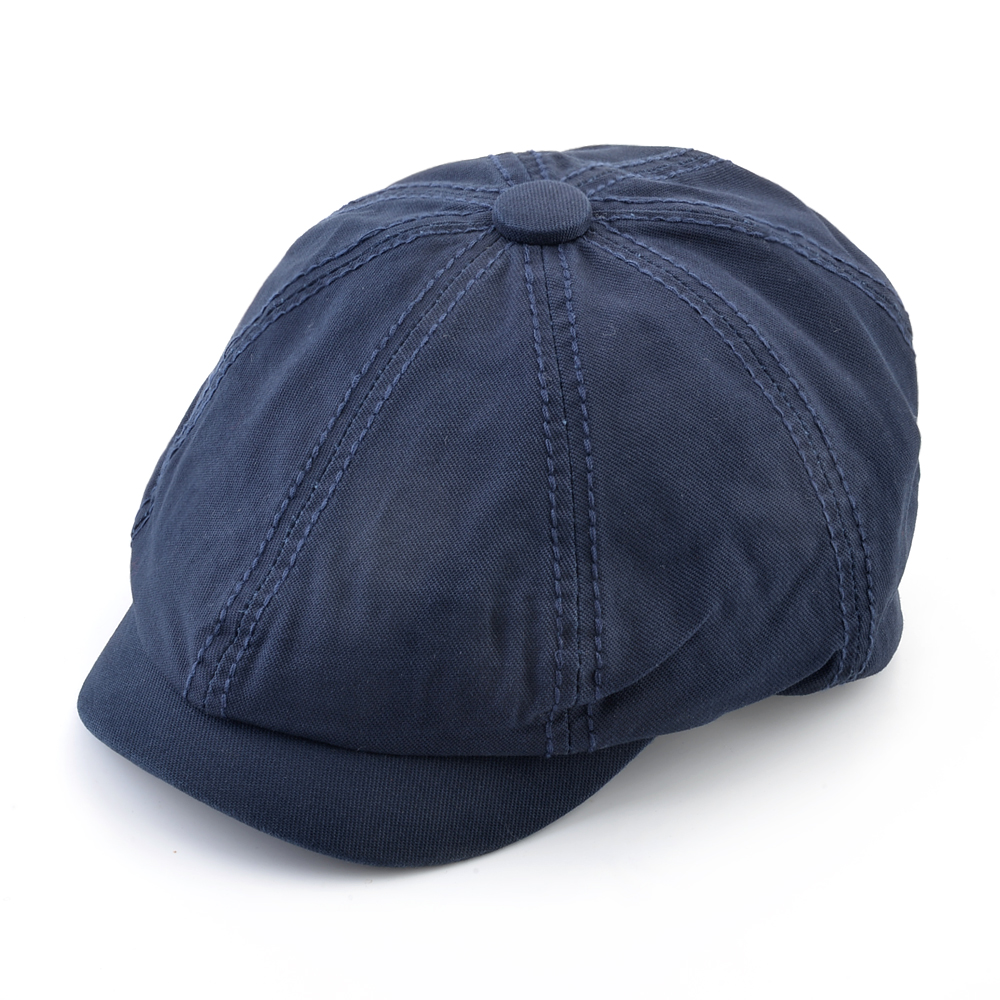 Men&#39;s Casual Newsboy Hat Spring And Autumn Retro Beret Hat Outdoor Casual Hats Unisex Octagonal Cap Solid Color Peaked Cap: Blue