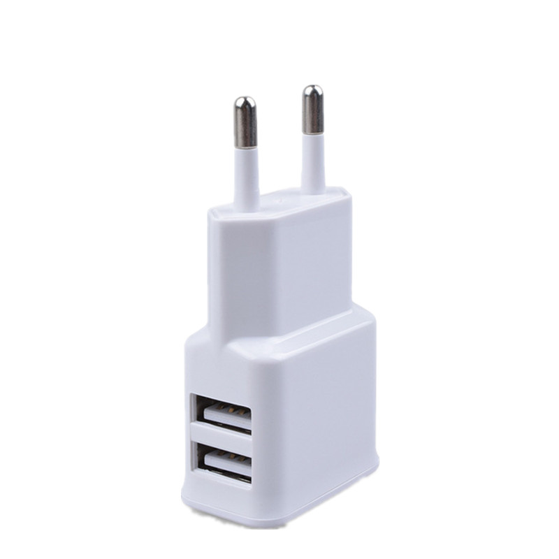 5V 1A USB Charger Travel Wall Charging Head Mobile Phone Dual USB Charger Adapter Portable EU Plug For iPhone Xiaomi Realme Vivo: Blue